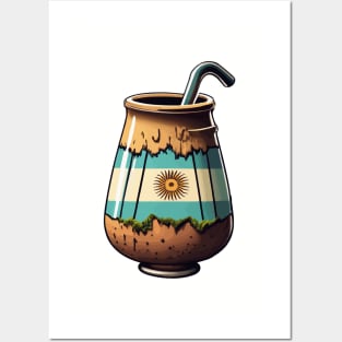 Yerba Mate Argentina Flag Posters and Art